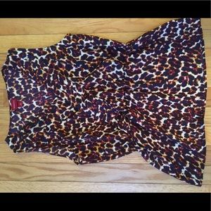 Animal Print Peplum Top